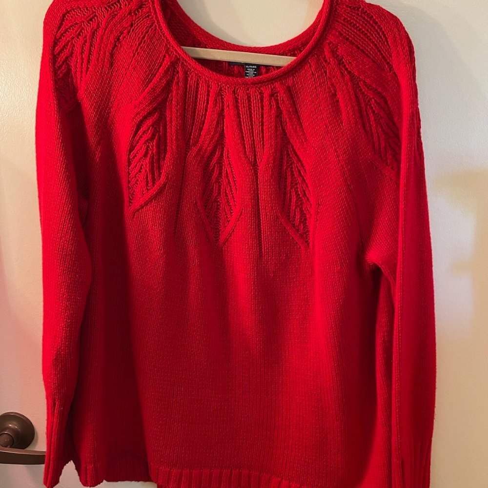 Ladies Red Sweater